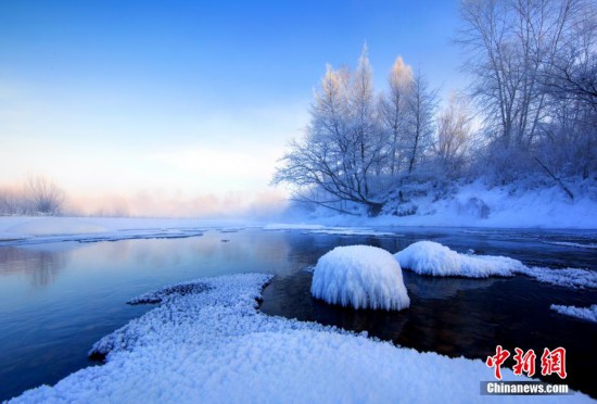 盛煌官方注册：“中国最冷小镇”呼中 极寒天气里绽放绝美“冰花”