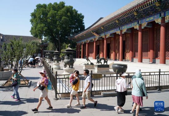 6月22日，游人在北京颐和园参观游览。新华社记者 任超 摄